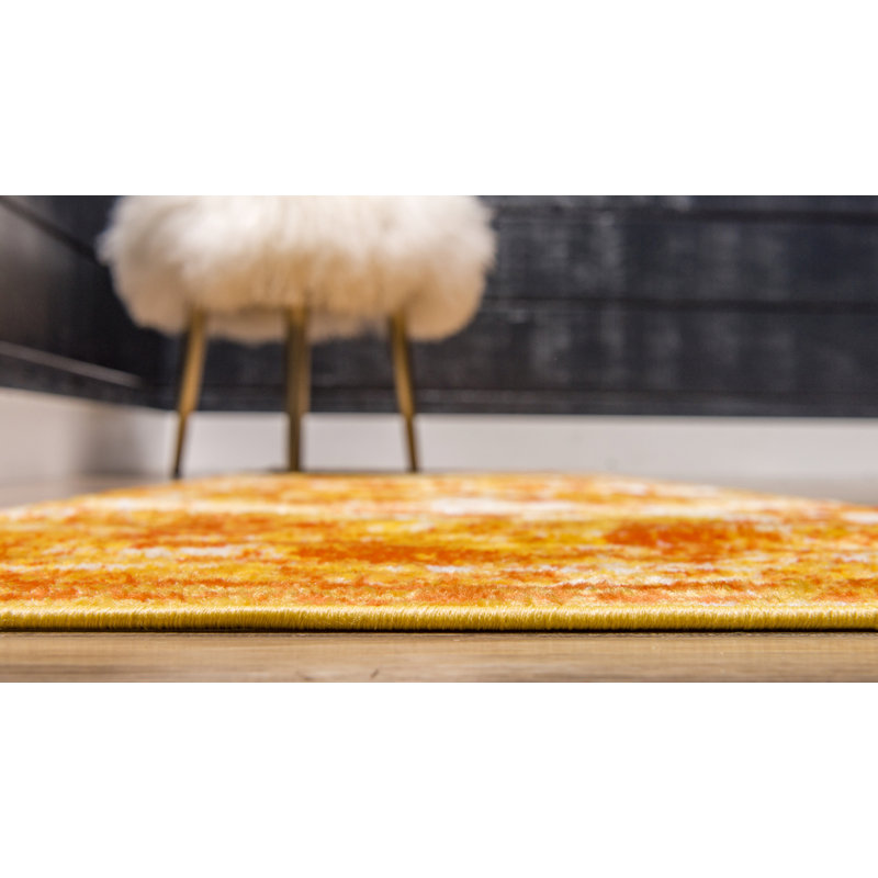 Mistana Brandt Yellow/Orange Area Rug & Reviews Wayfair